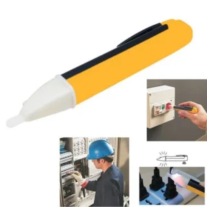 Testeur de Tension DINGQI – Détection Sans Contact avec LED + Piles Incluses